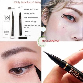 Bút Kẻ Mắt KARADIUM WATERPROOF BRUSH LINER BLACK Siêu Mảnh