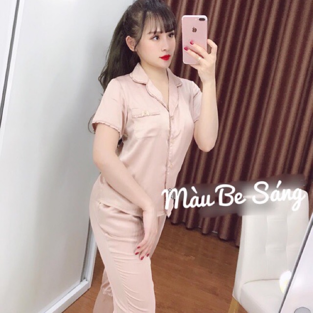 Bộ lụa satin cộc lửng
