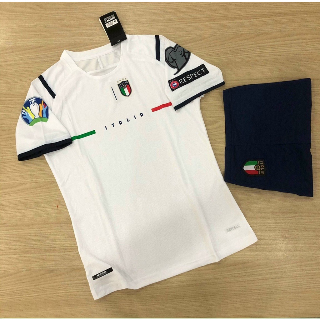 ❁♠▲Bộ Đồ Đá Banh Italia (Ý) Màu Trắng Vải Dệt Kim Nhẹ Mát Cực Chất - Áo Bóng 2022 PP Bởi Be Happy Sport