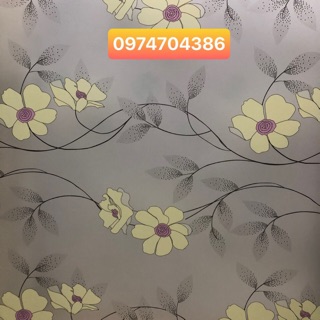 3m Giấy dán kính hoa vàng khổ 90cm