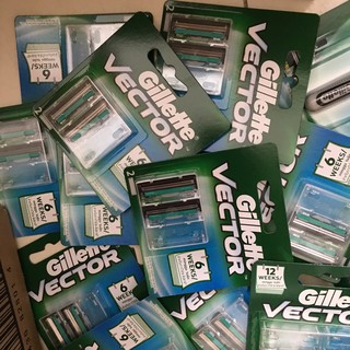 Vỉ 2 lưỡi dao cạo râu lưỡi kép Gillette Vector