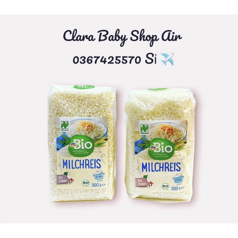 (Air) Gạo sữa nguyên chất Dm Bio Đức ( 500g )