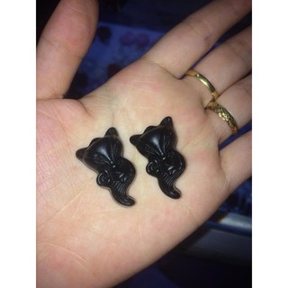 Vòng cổ hồ ly đen dài