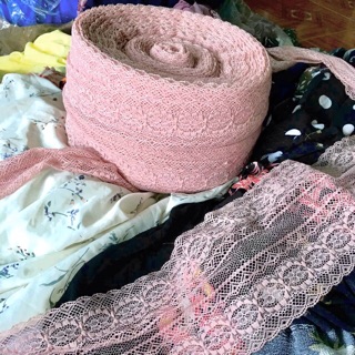 Cuộn 1kg ren chun xuất Hàn bản 15cm may đồ lót, trang trí handmade