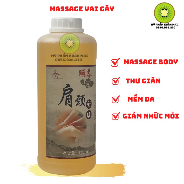 Tinh Dầu Gừng Nóng Massage AlFuYan Vòng eo Vai Gáy 1000ML