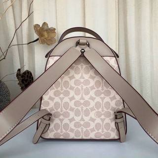 Balo nữ Coach da thật pha canvas siêu đẹp