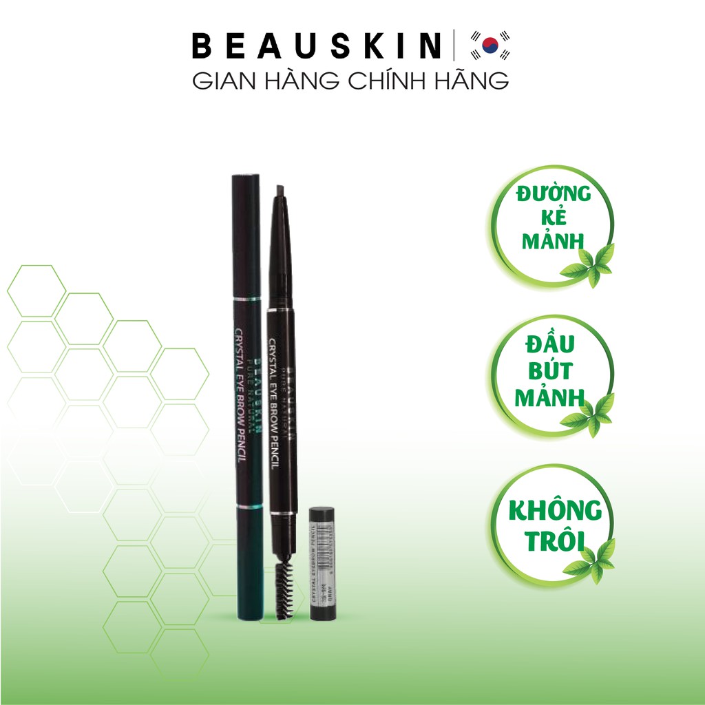 Chì Kẻ Mày 2 Đầu BEAUSKIN Crystal Eyebrow Pencil 3.0g Lâu Trôi, Chống Nước Hiệu Quả - BMEB0104110