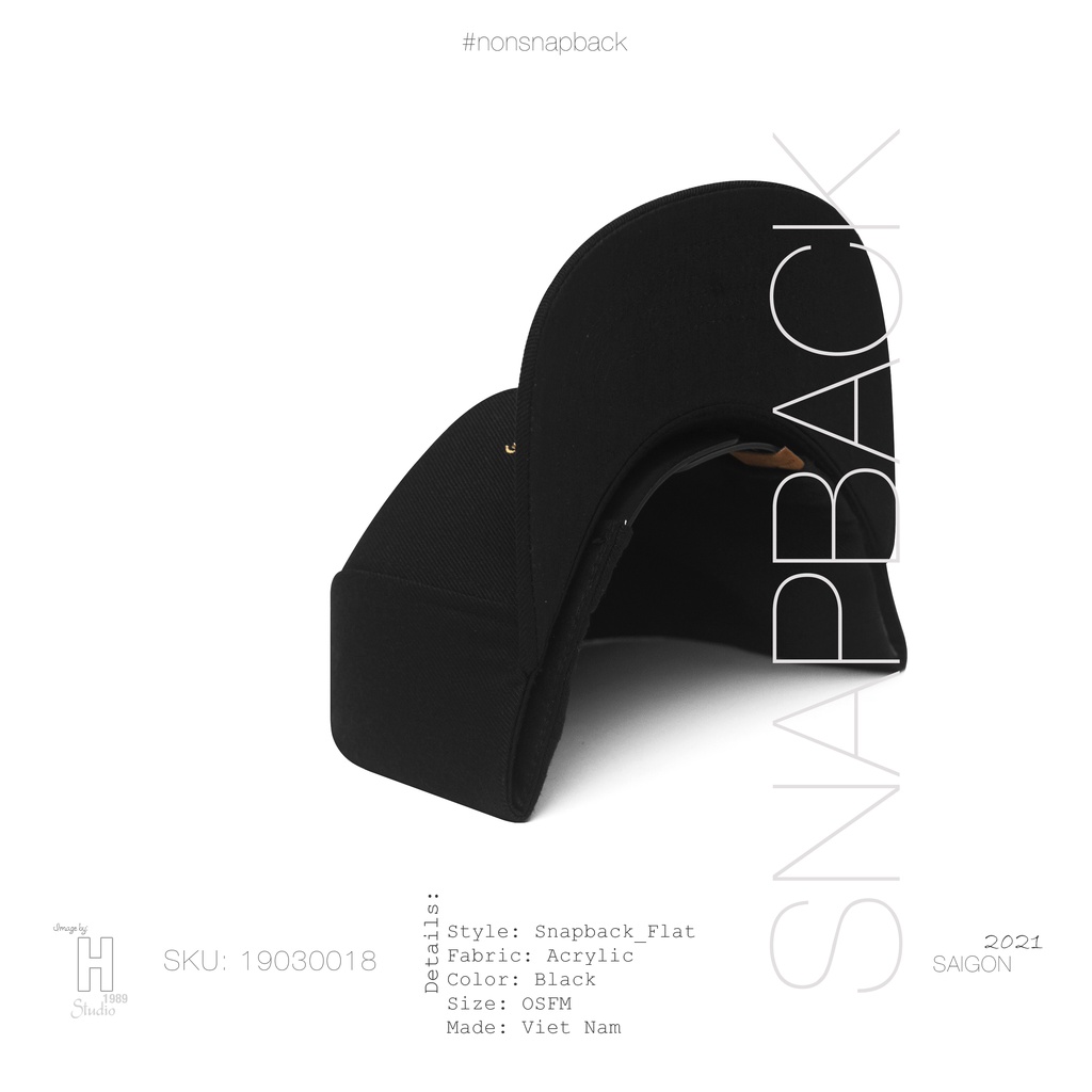 Mũ snapback thời trang nam màu đen cao cấp logo UDC chữ ký màu đen hàng chất lượng tiêu chuẩn xuất khẩu khóa gài bấm