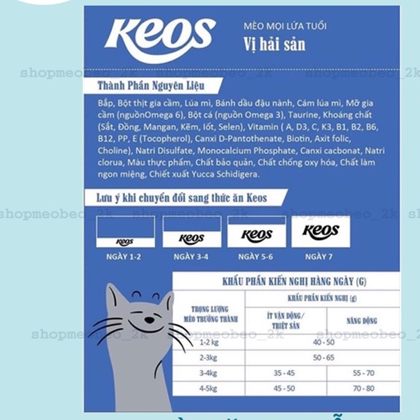 Hạt Keos Cat 350g ⚡CHỈ 1 NGÀY⚡ Thức ăn Cho Mèo Mọi Lứa Tuổi vị hải sản - PET&amp;JOI