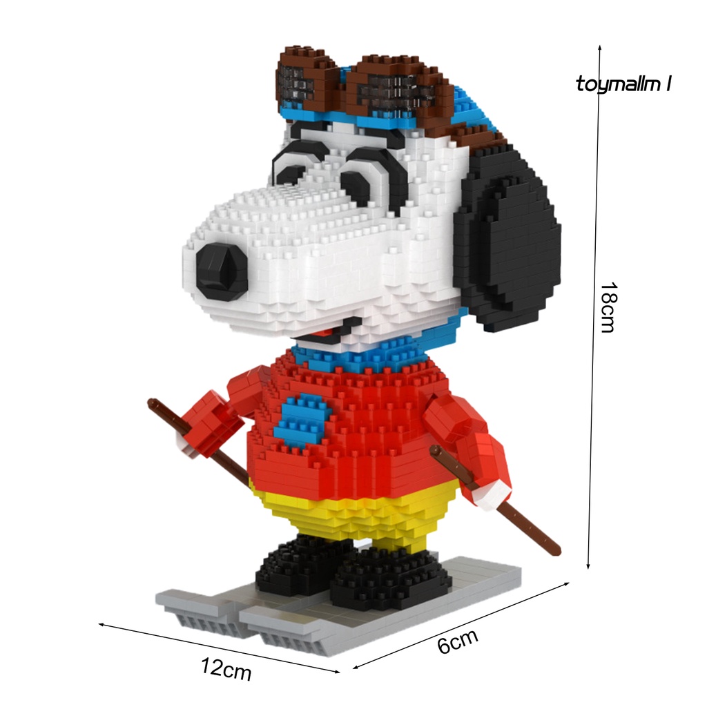 Đồ Chơi Lắp Ráp Mô Hình Chú Chó Snoopy Dễ Thương