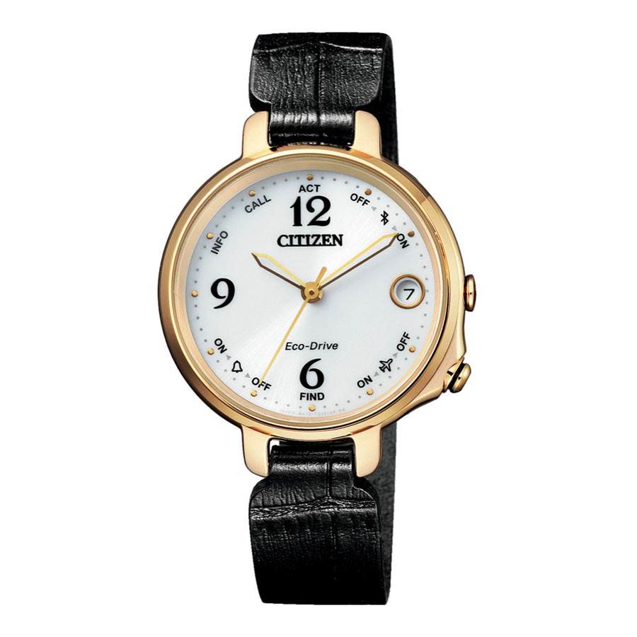 Đồng Hồ Nữ Citizen Kết Nối Bluetooth Dây Da EE4022-16A - Mặt Trắng