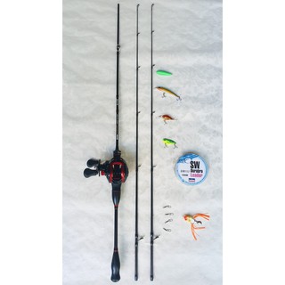 Bộ Cần Câu Lure Máy Ngang Craphite Leader Ymerbor 🔰 Siêu Rẻ 🔰 Bộ Cần lure cá lóc