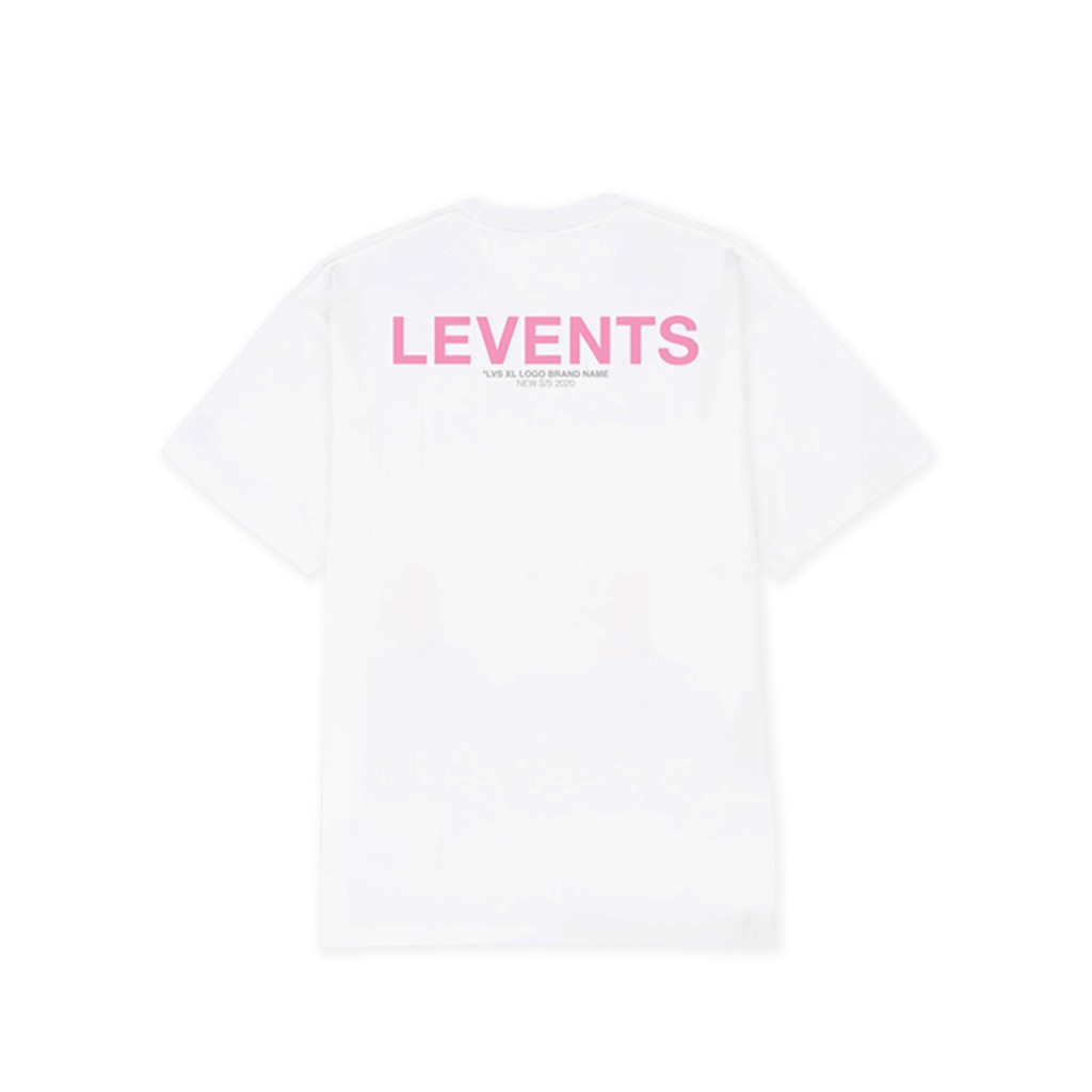 [Mã SKAMPUSHA8 giảm 8% đơn 300K] Áo thun LEVENTS XL Logo/ White pink | BigBuy360 - bigbuy360.vn