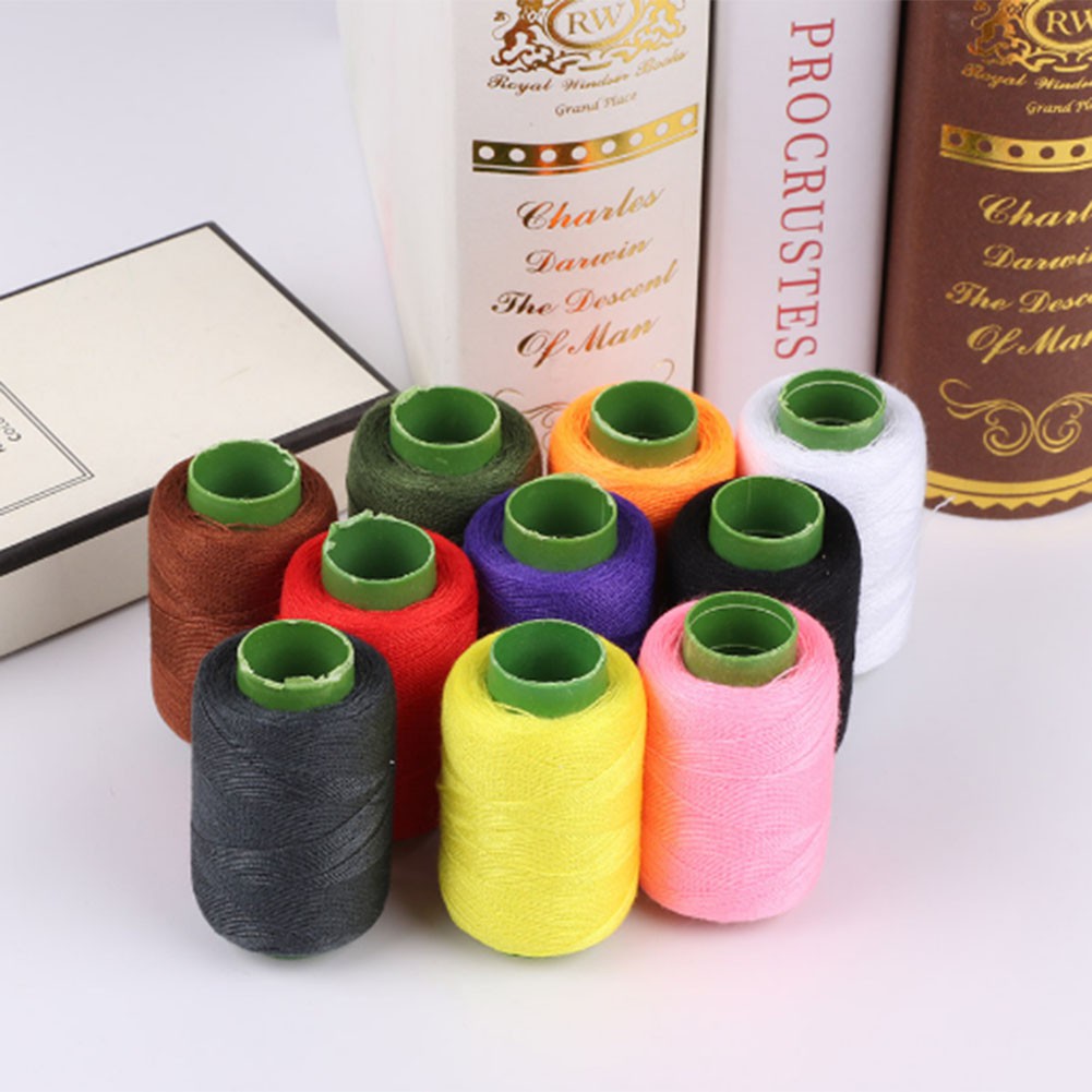 Set 10 Cuộn Chỉ May Lớn Chất Liệu Polyester