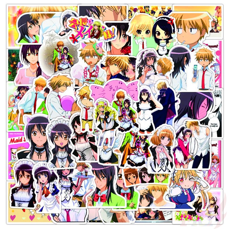 Bộ 50 Miếng Dán Họa Tiết Anime Ayuzawa Misaki Usui Takumi Trang Trí Laptop Ván Trượt Thời Trang Diy Kaichou Wa Maid-Sama! - Series 03