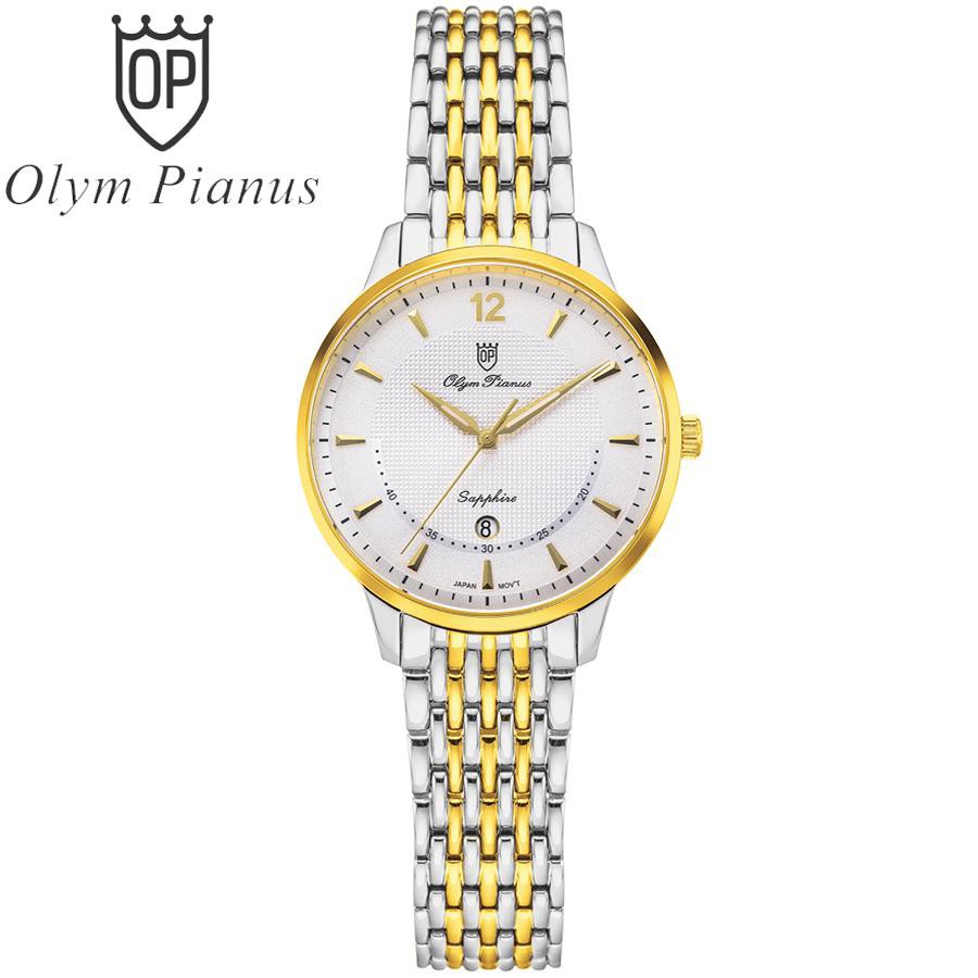 Đồng hồ nữ dây kim loại Olym Pianus OP5709 OP5709LSK trắng