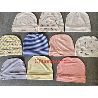 (Tự chọn) Mũ cho bé sơ sinh vải sợi tre và cotton (shop Chuongvang)