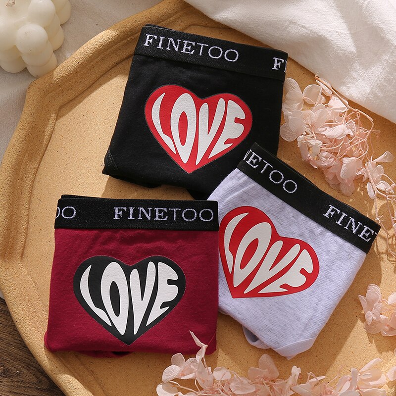 Quần lót CUTEBYTE cotton in chữ cái cỡ M-XXL thời trang cho nữ