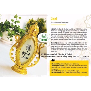tinh dầu nước hoa dubai nội địa Jazi
