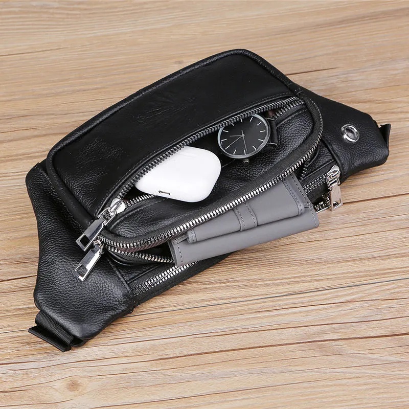 Túi Đeo Hông Đựng Điện Thoại Chất Liệu Da Bò 100% Cho Nam zc060