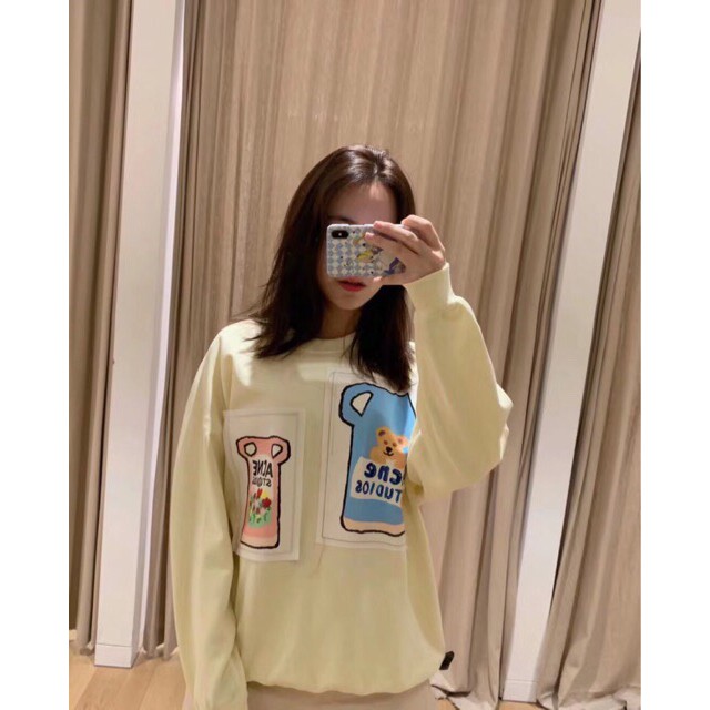 Áo Thun Nữ Dài Tay Cổ Tròn Phong Cách jennnie Blackpink Hàn Thời Trang Dễ Thương