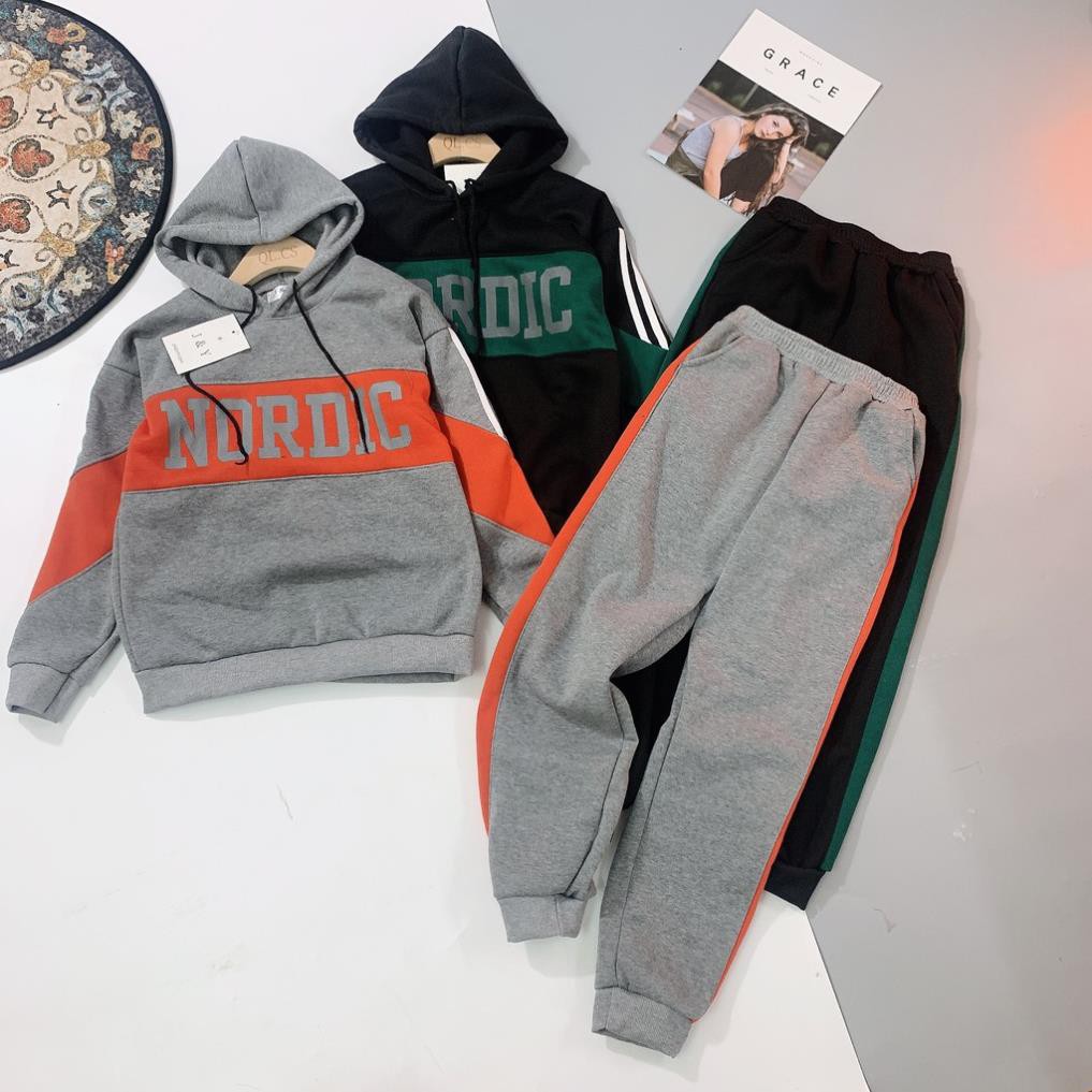 Bộ Thể Thao Nữ, Bộ Nữ Thu Đông Dài Tay Kèm Mũ Chất Vải Thun Da Cá Hàng Cao Cấp Bao Đẹp. | BigBuy360 - bigbuy360.vn