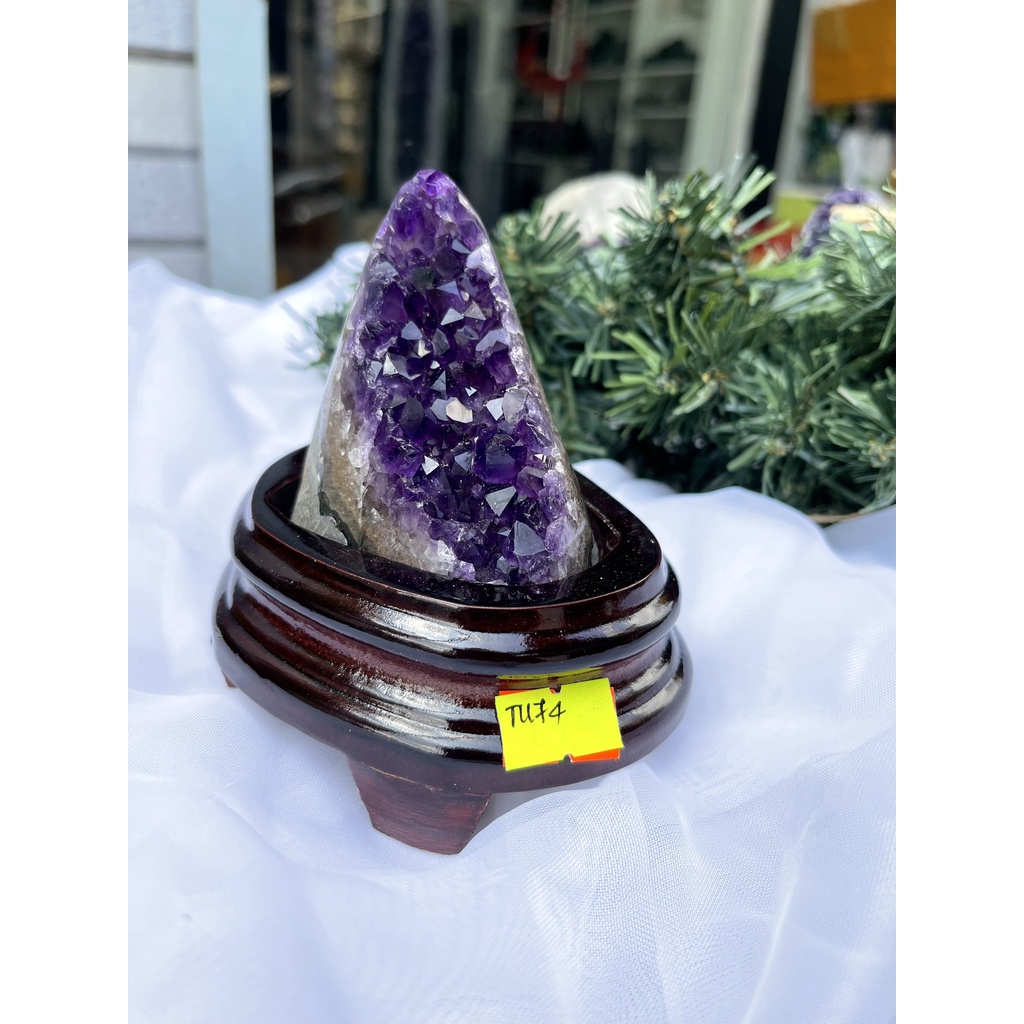 HỐC THACH ANH TÍM NHỎ – SMALL AMETHYST GEODE TU74 | CADA DECOR