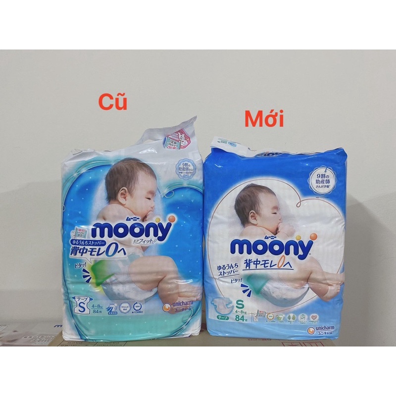 [𝗦𝗵𝗶𝗽 𝗵𝗼𝗮̉ 𝘁𝗼̂́𝗰] Tã/bỉm dán/quần MOONY NATURAL/MOONY XANH Nhật Bản Nb63/S58/M46/L38-L36/XL32