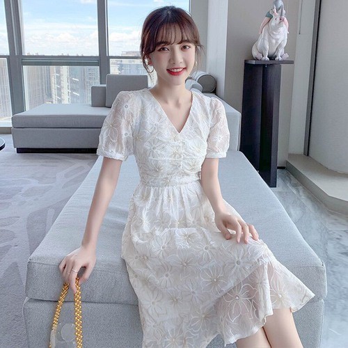 Đầm Hoa Thiết Kế Dáng Xòe Độc Đáo 🍁 𝓜𝓪̂̃𝓾 𝓗𝓞𝓣 🍁 Mang Phong Cách Thanh Lịch, Mới Lạ Dành Cho Nữ 2021 | BigBuy360 - bigbuy360.vn