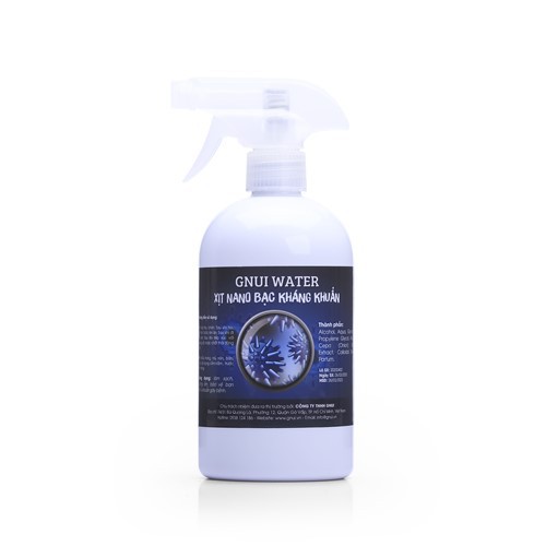 Xịt kháng khuẩn nano bạc GNUI 500ml hương táo