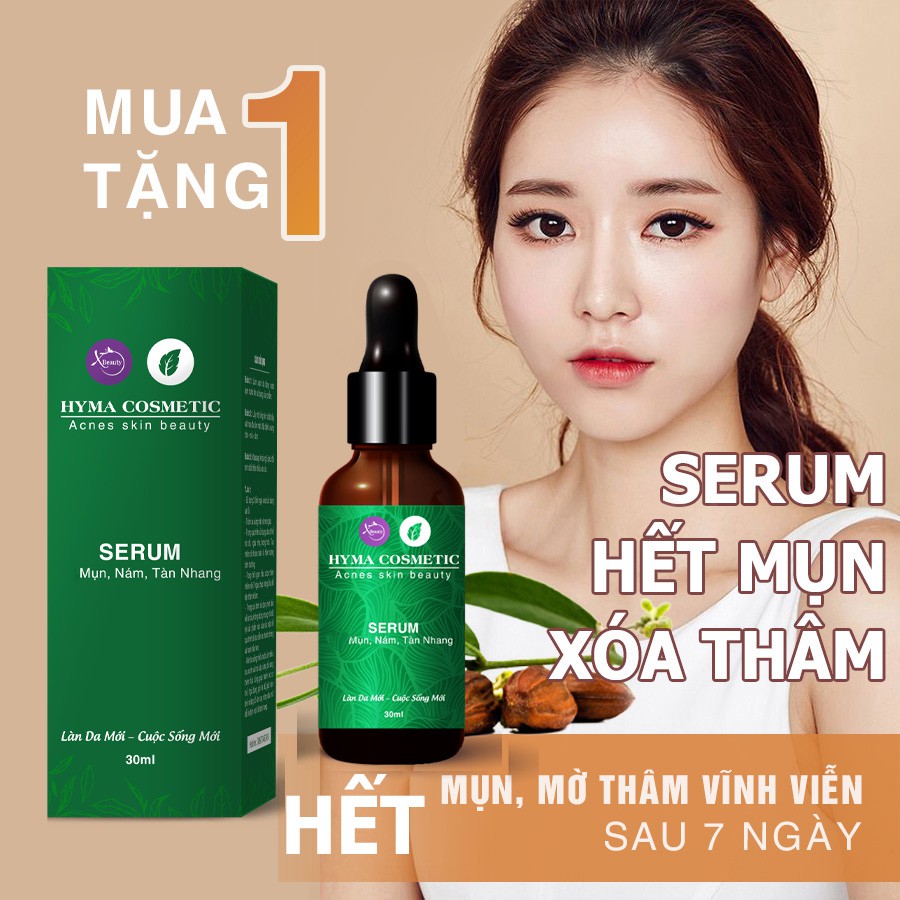 Serum giảm mụn nám sẹo thâm rỗ tàn nhang XBeauty Hyma Acnes chai 30ml/10ml. Dòng kem giảm mụn thâm sẹo rỗ