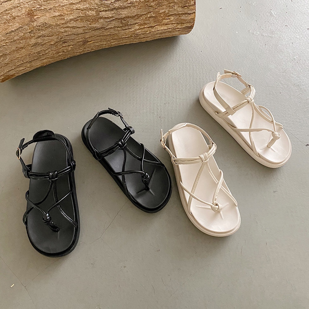 Giày sandal nữ giayBOM quai dây đế bánh mì cao 3 cm B1289