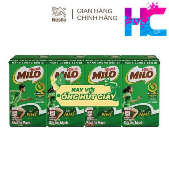 1 lốc 4 hộp Sữa lúa mạch Nestlé MILO 115ml