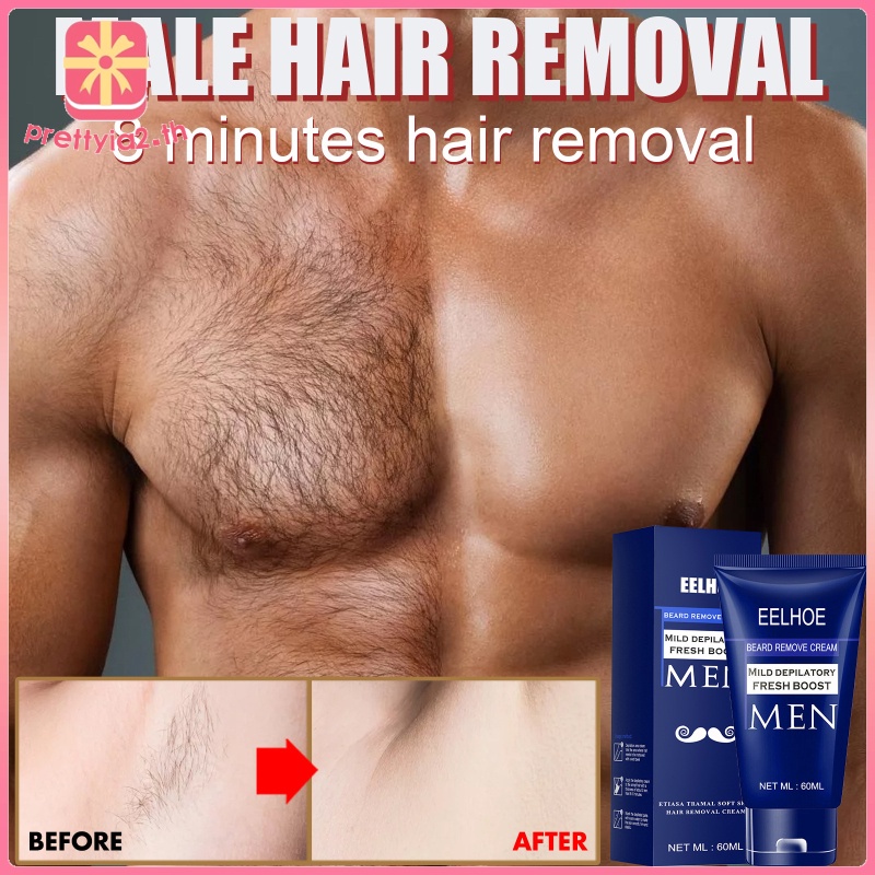 Men\'s Hair Removal Cream Remover 60ml Depilatory Cream Refreshing Fast
