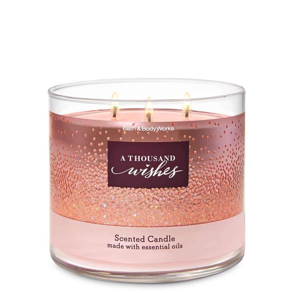 Nến Thơm 3 Bấc Bath And Body Works Thư Giãn Mùi Noel, giáng sinh, Coffee, Champagne Toast, Gingham