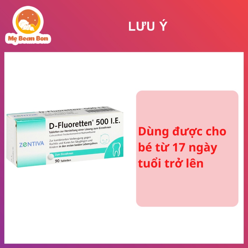 Vitamin D-Fluoretten 500 IE 90 viên, Đức