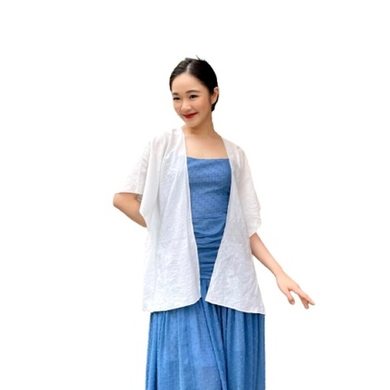 OLV - Áo khoác White Plain Kimono