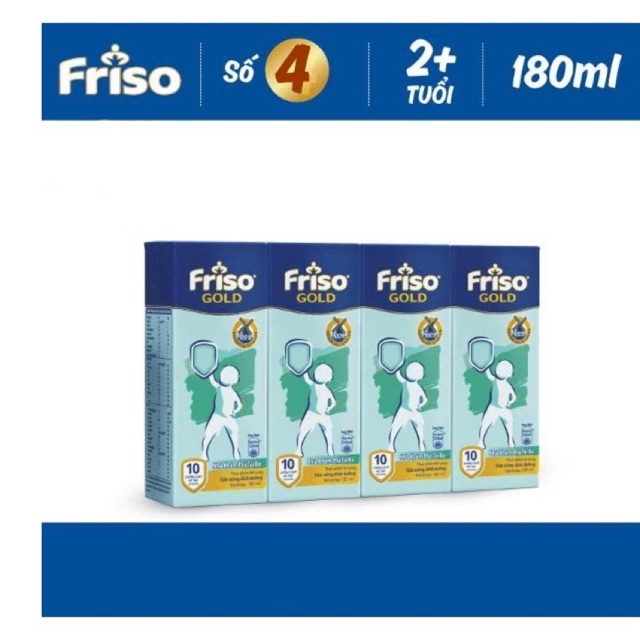 ( SALE SHOCK date mới 8/2021) Lốc Sữa Friso Gold Pha Sẵn (4 x 180ml)