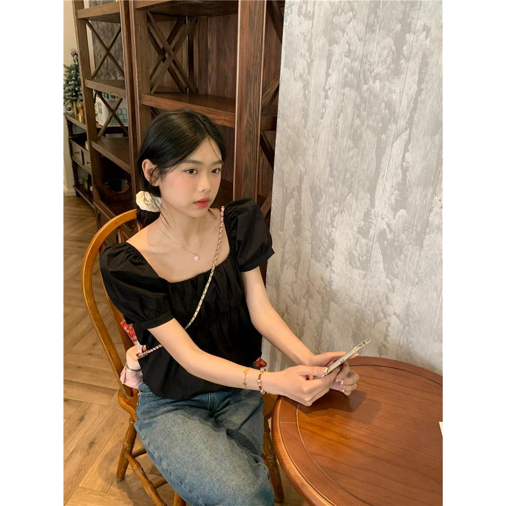 Áo Sơ Mi Ngắn Tay Trễ Vai Dáng Ôm Thời Trang 63063