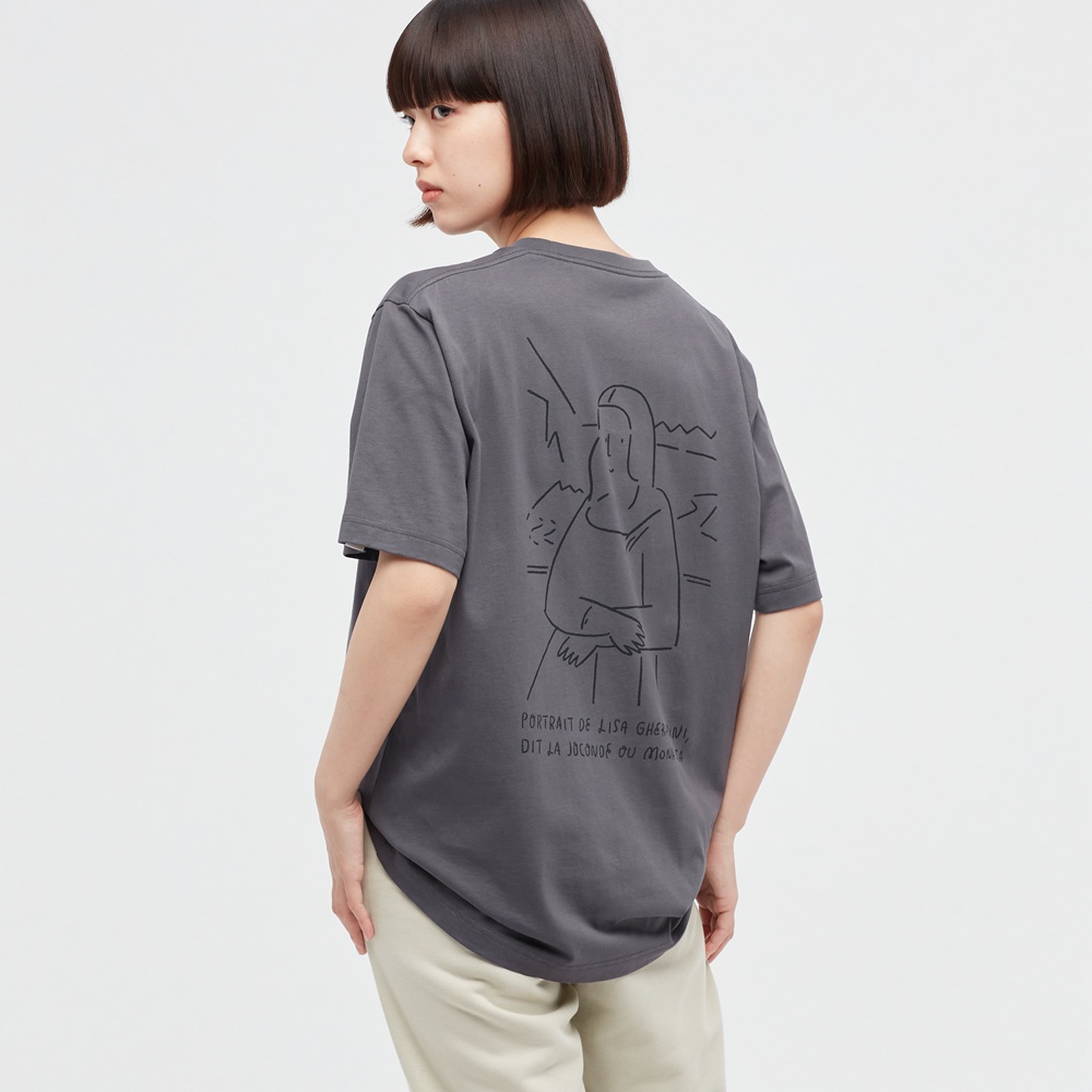 Áo Thun Nam/Nữ Uniqlo Tay Ngắn In Hình Louvre Museum x Nagaba Yu 448580