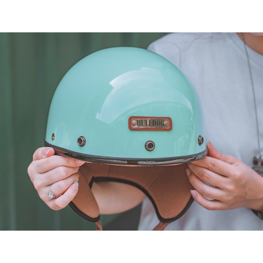 Mũ bảo hiểm Bulldog PUG Xanh Lá (tặng túi Bulldog, tem phản quang)