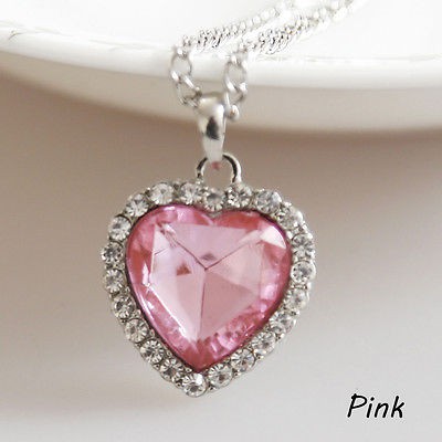 Dây Chuyền Mặt Trái Tim Đại Dương Đính Đá Pha Lê Phim Titanic