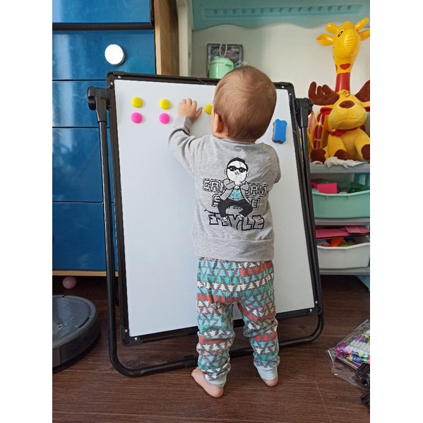 Bảng Vẽ Cho Bé 2 Mặt Viết Bút Và Viết Phấn Nhiều Kích Thước, Bảng Vẽ Giáo Dục Flipchart Nâng Hạ Chiều Cao