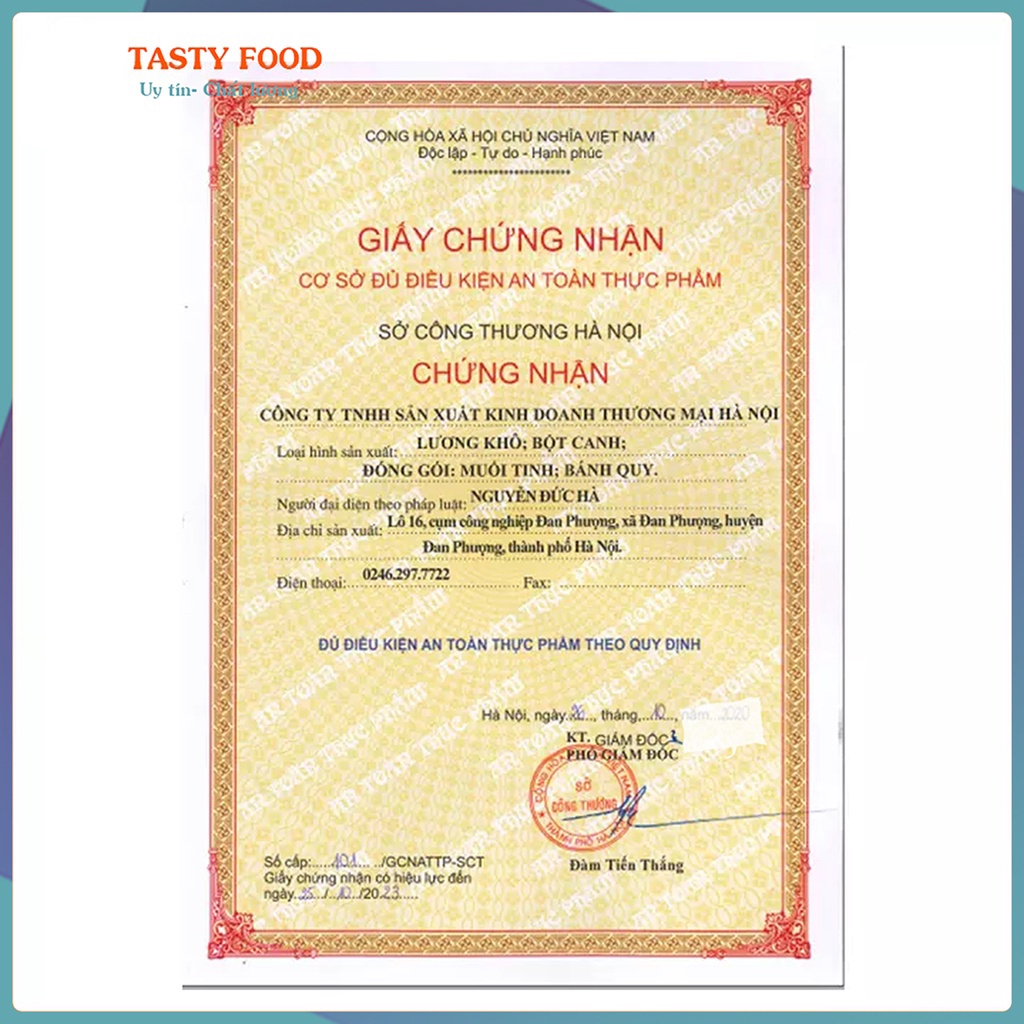 Lương khô Plus Hà Nội hộp 700g, lương khô hộp vàng cao cấp đồ ăn vặt Tasty Food