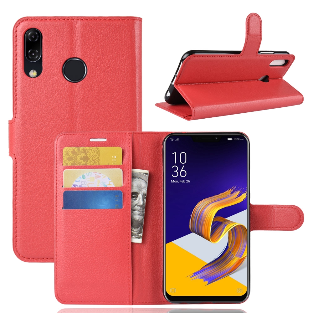 Bao da điện thoại màu trơn có ngăn đựng thẻ tiện dụng cho Asus Zenfone 5 ze620kl | BigBuy360 - bigbuy360.vn