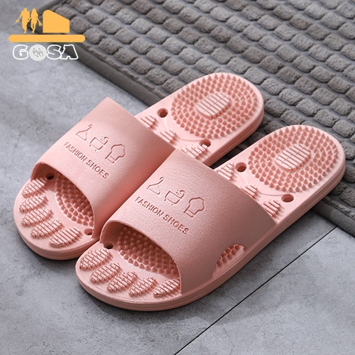 Dép đi nhà tắm có hạt mát-xa, dép mang ở nhà bằng cao su dẻo đúc liền, mềm- bền - chống trơn trượt...