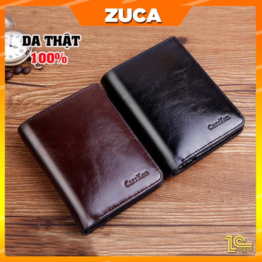 ví nam dài dáng đứng cầm tay mini chất liệu da bò hàng hiệu kẹp tiền thương hiệu ZUCA DN01 ®️