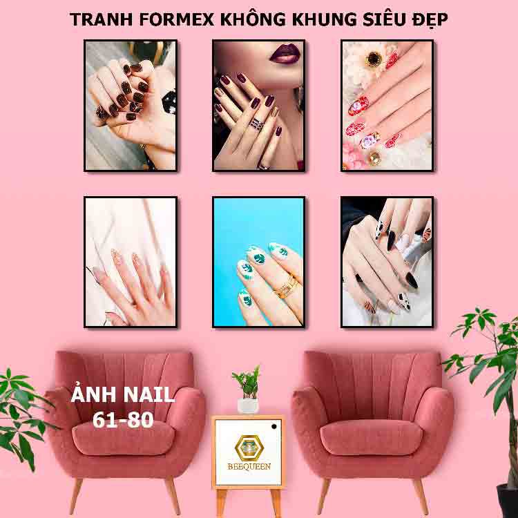 [Không khung] Tranh Trang Trí Tiệm Móng Đẹp - Loại Không Khung Bền Đẹp - Dễ Dàng Trang Trí | 61-80
