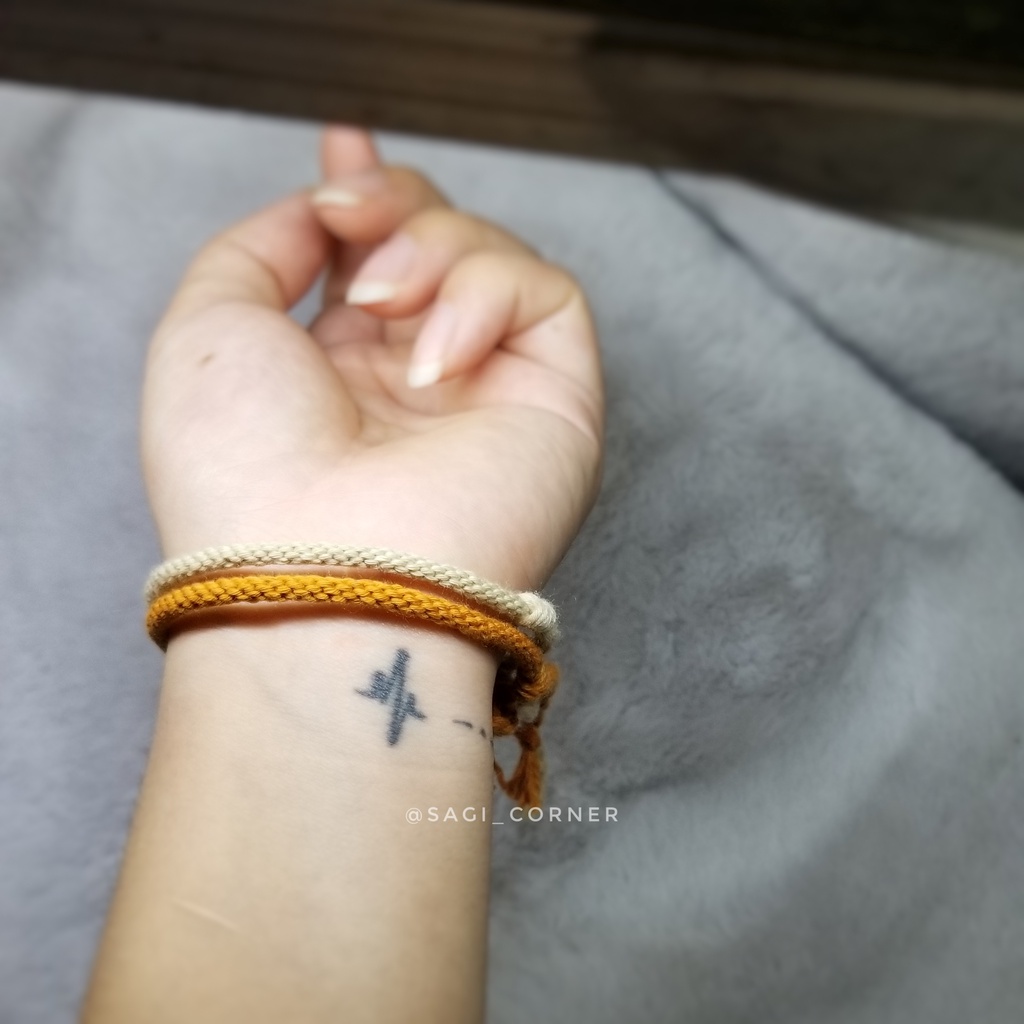 Vòng tay, vòng chân bằng chỉ | Vòng kumihimo trơn 1 màu