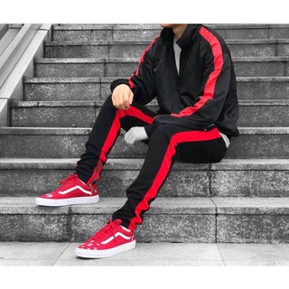 Track pants -Quần phối zip